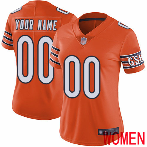 Limited Orange Women Alternate Jersey NFL Customized Football Chicago Bears Vapor Untouchable